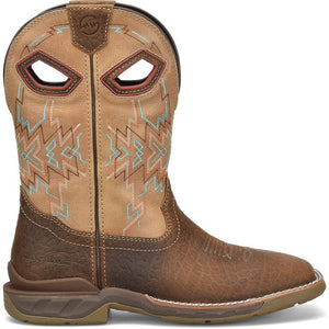 DOUBLE H Boots Double H Men's Clem Phantom Rider Brown Square Toe Roper Boots DH5361