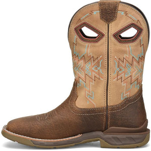 DOUBLE H Boots Double H Men's Clem Phantom Rider Brown Square Toe Roper Boots DH5361