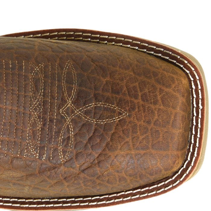 DOUBLE H Boots Double H Men's Clem Phantom Rider Brown Square Toe Roper Boots DH5361