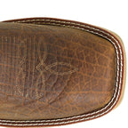 DOUBLE H Boots Double H Men's Clem Phantom Rider Brown Square Toe Roper Boots DH5361