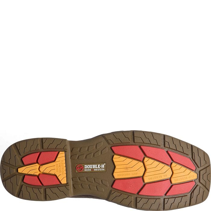 DOUBLE H Boots Double H Men's Clem Phantom Rider Brown Square Toe Roper Boots DH5361