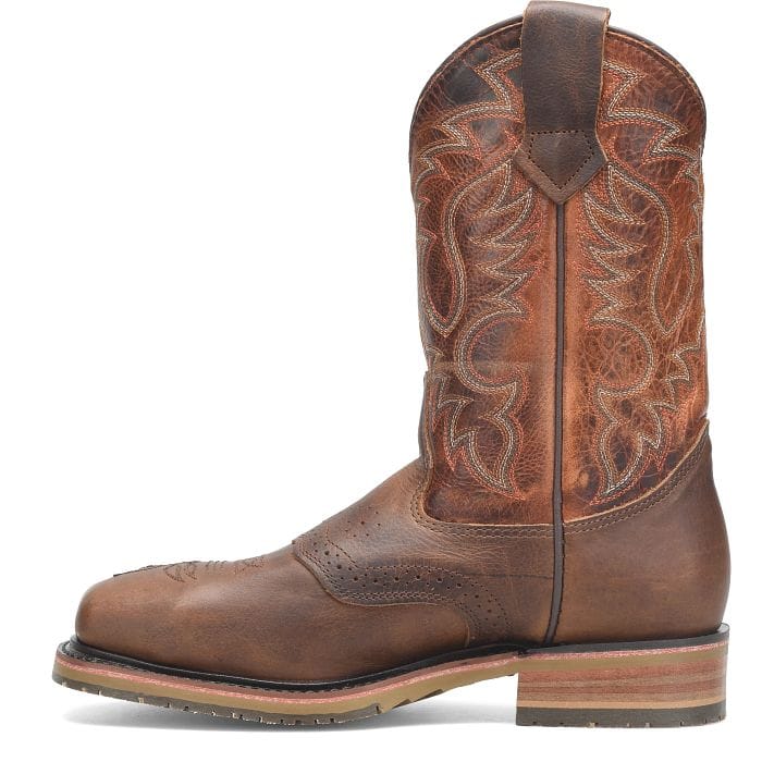 DOUBLE H Boots Double H Men's Dark Brown Cody Steel Toe Western Work Boots DH4668