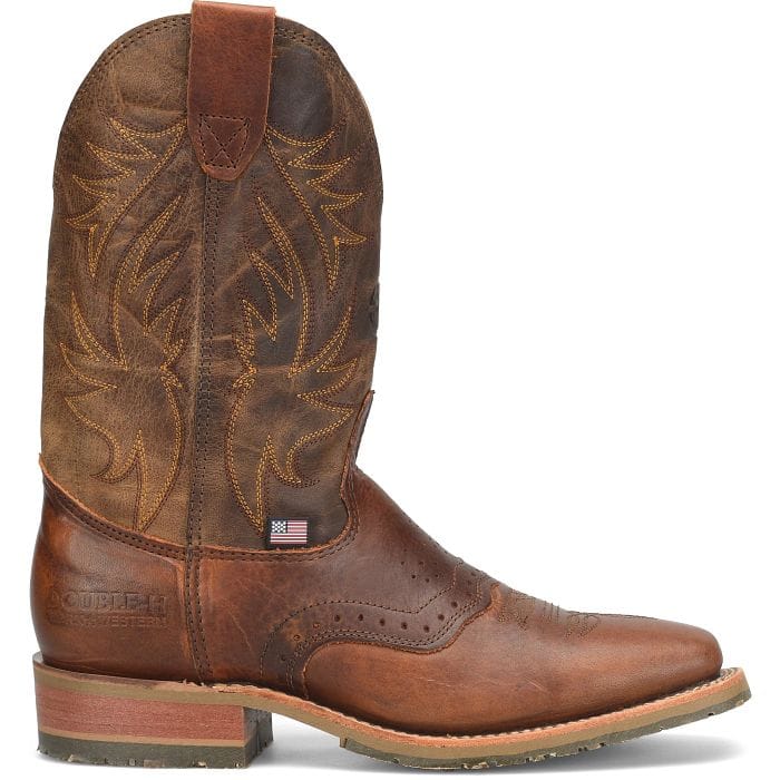 DOUBLE H Boots Double H Men's Dark Brown Feller Western Boot DH4653
