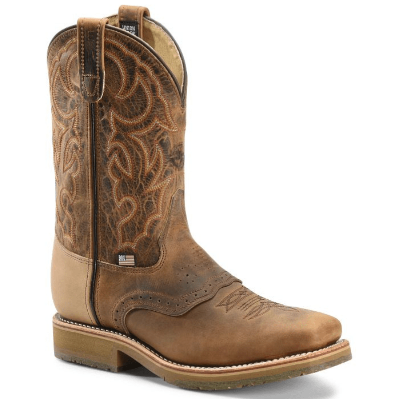 DOUBLE H Boots Double H Men's Dwight Brown Steel Toe Work Boots DH3567