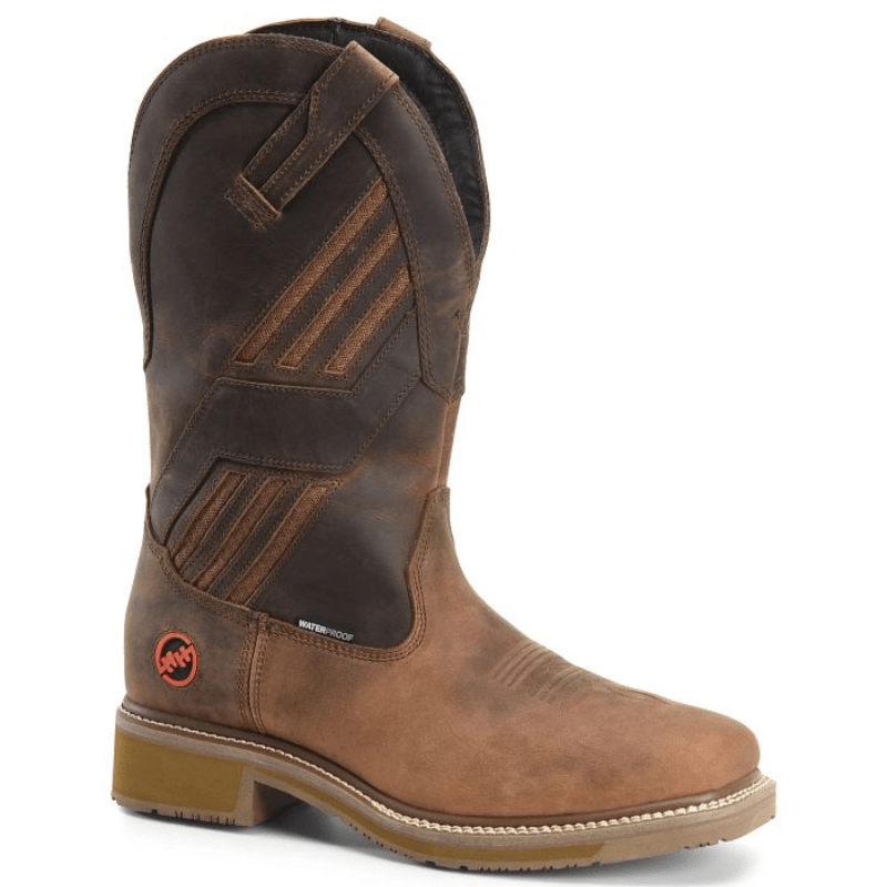 DOUBLE H Boots Double H Men's Equalizer Brown Waterproof Composite Toe Work Boots DH5354