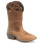 DOUBLE H Boots Double H Men's Feudal Dark Brown Round Toe Work Boots DH5421