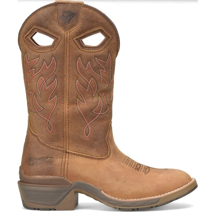 DOUBLE H Boots Double H Men's Feudal Dark Brown Round Toe Work Boots DH5421