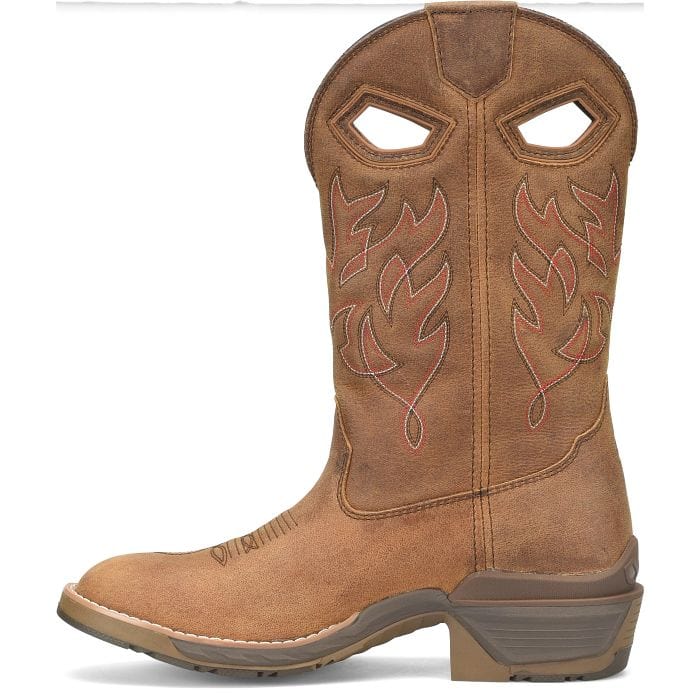 DOUBLE H Boots Double H Men's Feudal Dark Brown Round Toe Work Boots DH5421