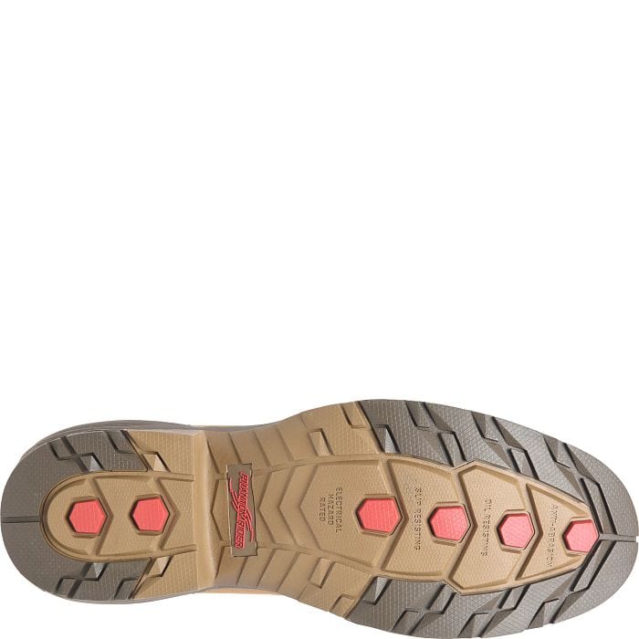 DOUBLE H Boots Double H Men's Feudal Dark Brown Round Toe Work Boots DH5421