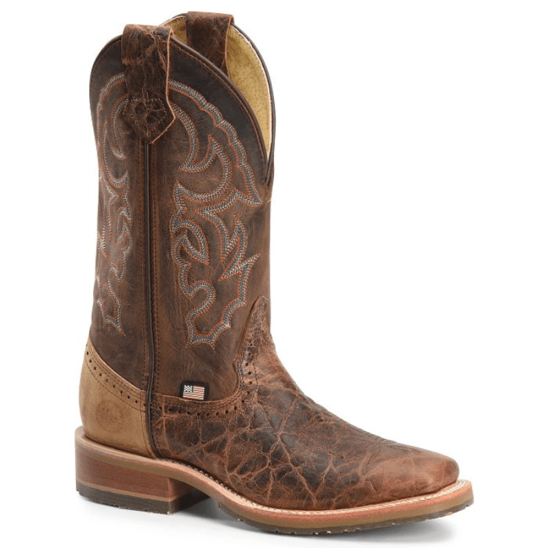 DOUBLE H Boots Double H Men's Harshaw Brown Square Toe Work Boots DH4645