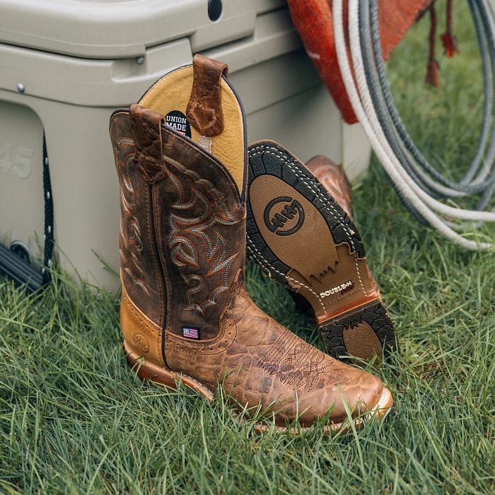 DOUBLE H Boots Double H Men's Harshaw Brown Square Toe Work Boots DH4645