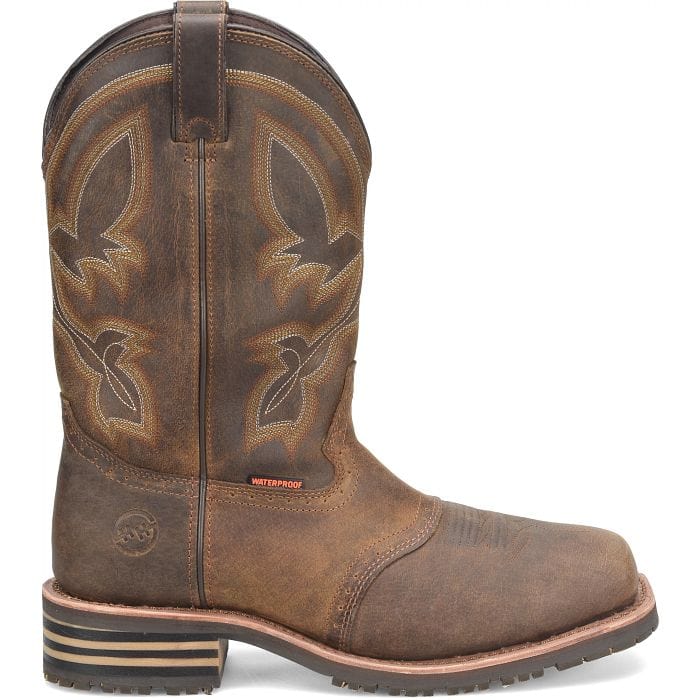 DOUBLE H Boots Double H Men's Jeyden Brown Waterproof Composite Toe Work Boots DH5124