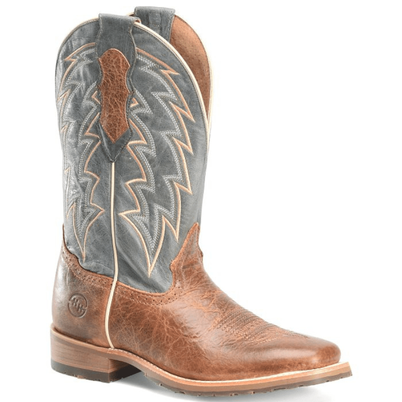 DOUBLE H Boots Double H Men's Leland Blue Square Toe Western Boots DH7026