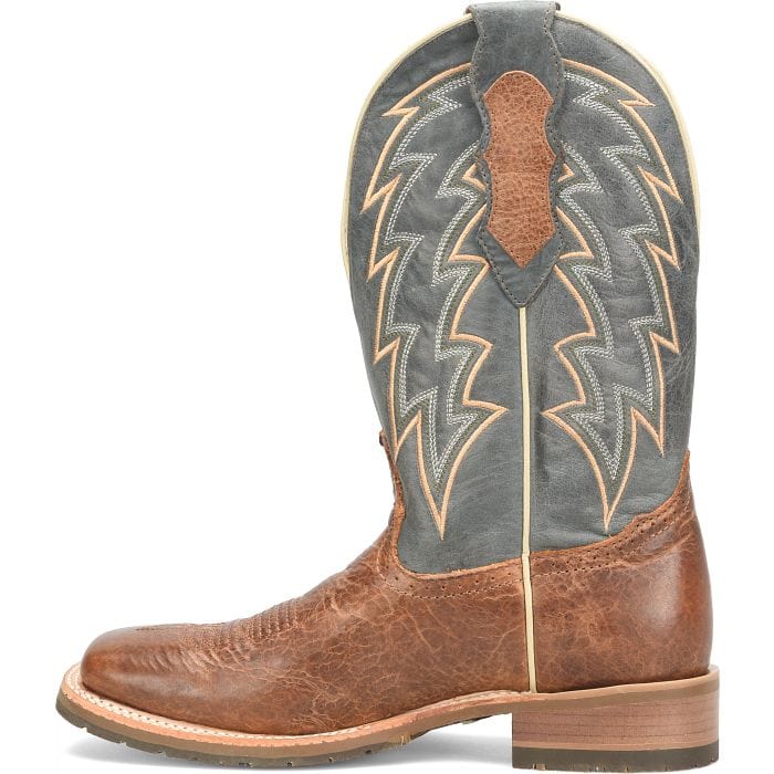 DOUBLE H Boots Double H Men's Leland Blue Square Toe Western Boots DH7026