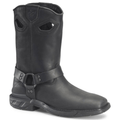 DOUBLE H Boots Double H Men's Phantom Rider Longranch Black Square Toe Harness Roper Boots DH5431