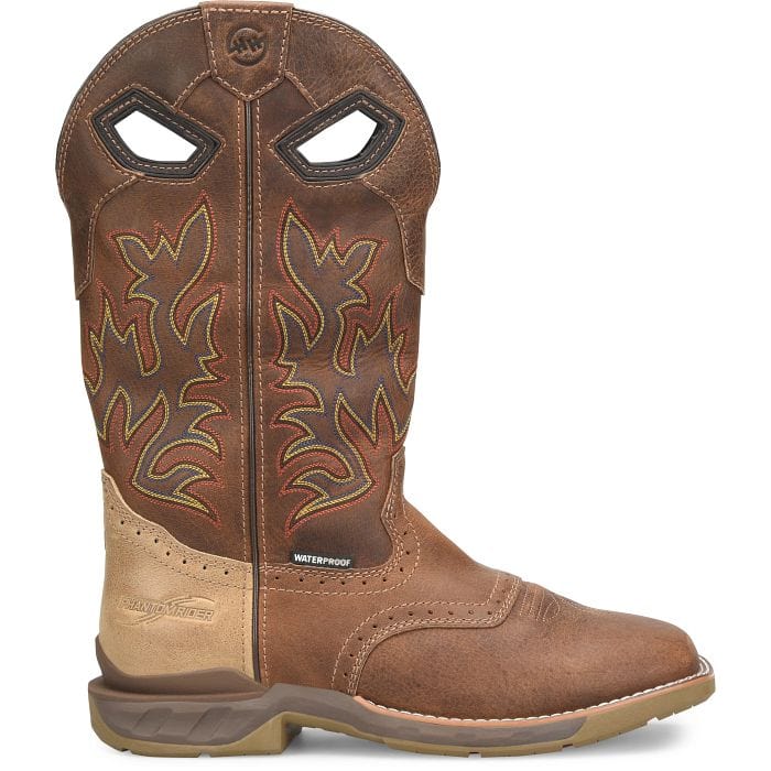 Double H Men's Phantom Rider Malign Brown Waterproof Square Toe