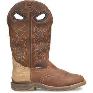 DOUBLE H Boots Double H Men's Phantom Rider Malign Brown Waterproof Square Toe Work Boots DH5378