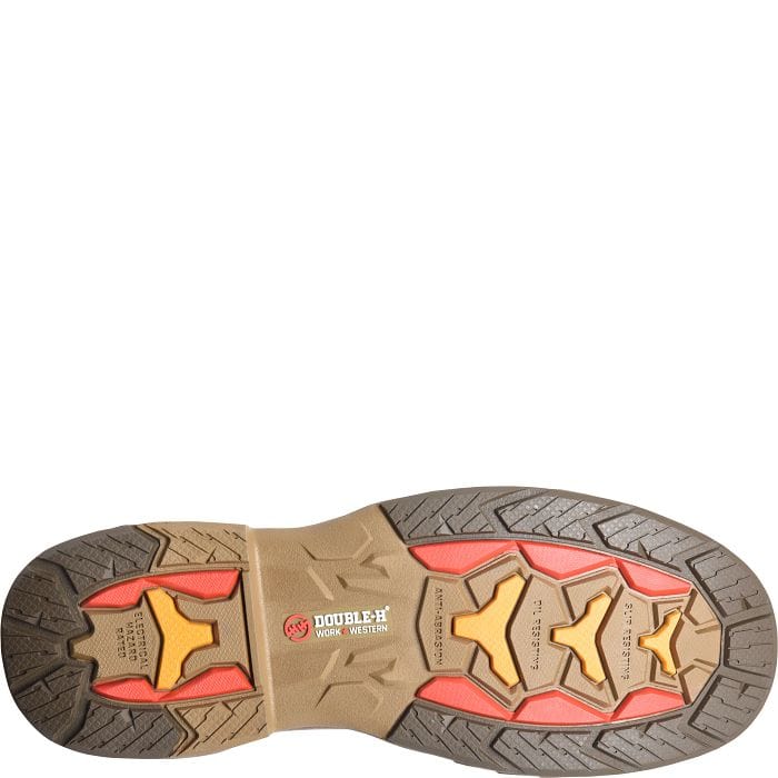 DOUBLE H Boots Double H Men's Phantom Rider Prophecy Brown Round Toe Work Boots DH5385