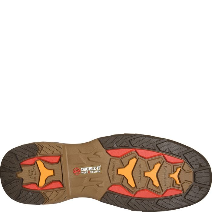 DOUBLE H Boots Double H Men's Phantom Rider Raid Brown Composite Toe Work Boots DH5393