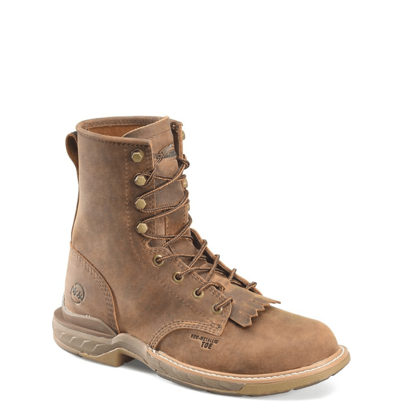 DOUBLE H Boots Double H Men's Phantom Rider Raid Brown Round Toe Work Boots DH5394