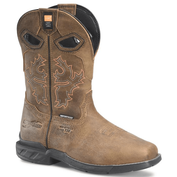 HeaブーツRDB5 Double H Men's Phantom Rider Redeemer Metguard Brown Composite Toe
