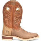 DOUBLE H Boots Double H Men's Phantom Rider Thatcher Brown Square Toe Work Boots DH7028