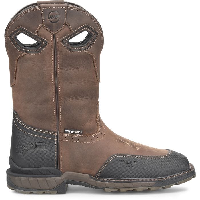 DOUBLE H Boots Double H Men's Phantom Rider Visor Dark Brown Waterproof Composite Toe Work Boots DH5396