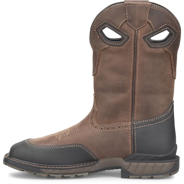 DOUBLE H Boots Double H Men's Phantom Rider Visor Dark Brown Waterproof Composite Toe Work Boots DH5396