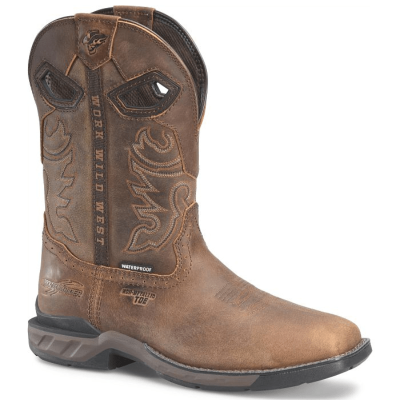 DOUBLE H Boots Double H Men's Phantom Rider Wilmore Brown Composite Toe Roper Work Boots DH5370