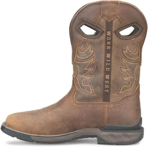 DOUBLE H Boots Double H Men's Phantom Rider Wilmore Brown Composite Toe Roper Work Boots DH5370