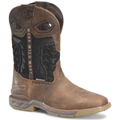 DOUBLE H Boots Double H Men's Phantom Rider Zenon Brown Square Toe Roper Work Boots DH5376