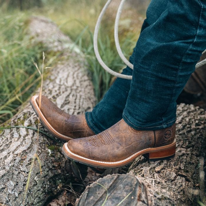 Cowboy Boots Mens Work Boots Brown Double H Men's Pick Pocket