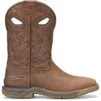 DOUBLE H Boots Double H Men's Portal Phantom Rider Brown Square Toe Roper Boots DH5382
