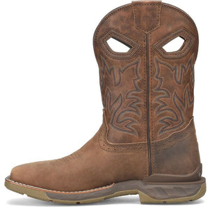 DOUBLE H Boots Double H Men's Portal Phantom Rider Brown Square Toe Roper Boots DH5382