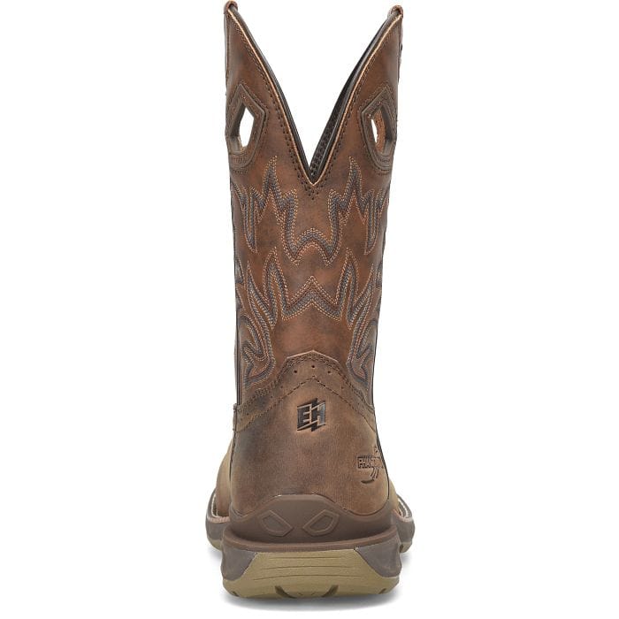DOUBLE H Boots Double H Men's Portal Phantom Rider Brown Square Toe Roper Boots DH5382