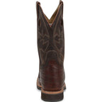 DOUBLE H Boots Double H Men's Wayne Chocolate Brown Gator Print Steel Toe Work Boots DH5225