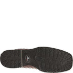 DOUBLE H Boots Double H Men's Wayne Chocolate Brown Gator Print Steel Toe Work Boots DH5225