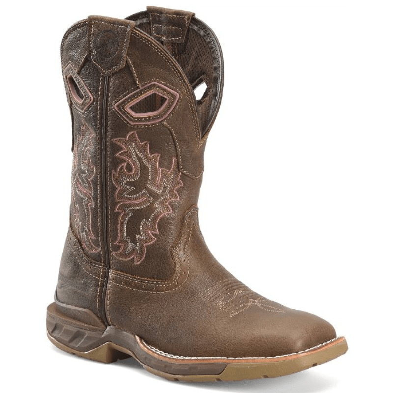 DOUBLE H Boots Double H Women's Ari Phantom Rider Brown Composite Toe Work Boots DH5374