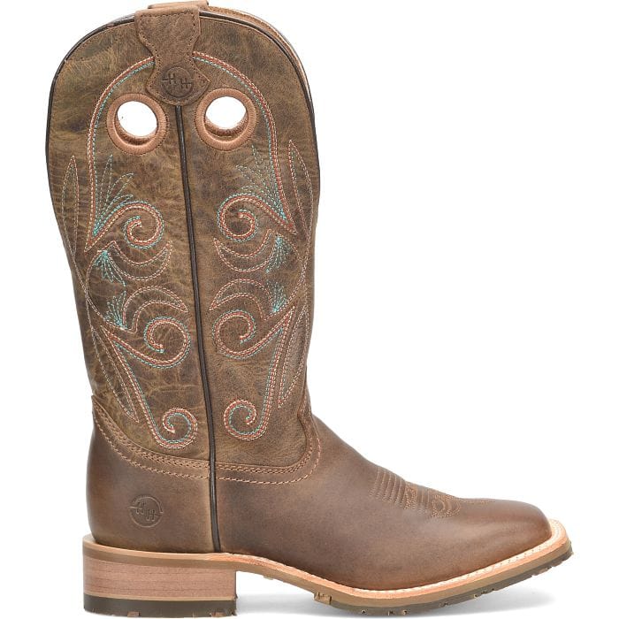 DOUBLE H Boots Double H Women's Grace Brown Square Toe Work Boots DH7030