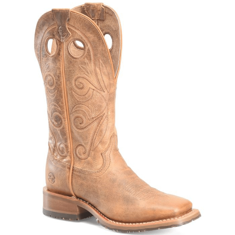 DOUBLE H Boots Double H Women's Kenna Medium Brown Square Toe Work Boots DH7035