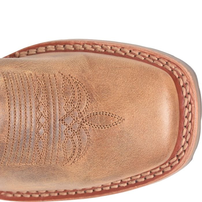 DOUBLE H Boots Double H Women's Kenna Medium Brown Square Toe Work Boots DH7035