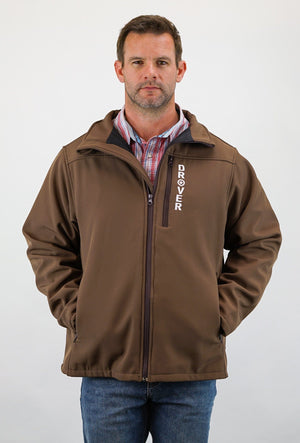 Drover Cowboy Threads Outerwear Softshell Jacket, With Concealed Carry Holster - Brown