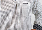 Drover Cowboy Threads Shirts Signature Series - Ambush - Print, Option Cuff, Classic Fit Shirt (White w/ Black Flowers)
