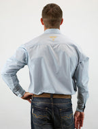 Drover Cowboy Threads Shirts Signature Series - Peacemaker - Solid Niagara Mist Blue, Option Cuff, Classic Fit Shirt