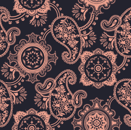 Drover Cowboy Threads Shirts Signature Series - Rattler - Black and Pink Paisley, Option Cuff, Classic Fit Shirt