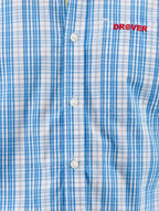 Drover Cowboy Threads Shirts Signature Series - Savanna - Blue and White Plaid, Option Cuff, Classic Fit Shirt
