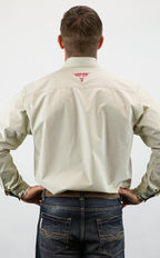 Drover Cowboy Threads Shirts Signature Series - Sidewinder - Solid Oatmeal, Option Cuff, Classic Fit Shirt