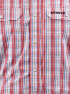 Drover Cowboy Threads Shirts Signature Series - Twister - Red, White and Blue, Option Cuff, Pearl Snap, Classic Fit Shirt