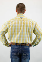Drover Cowboy Threads Shirts Signature Series - Winchester - Yellow Plaid, Option Cuff, Classic Fit Shirt