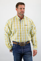 Drover Cowboy Threads Shirts Signature Series - Winchester - Yellow Plaid, Option Cuff, Classic Fit Shirt